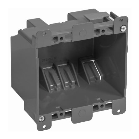 Ecm Industries Electrical Box, 25 cu in, Old Work Outlet Box Type, 2 Gangs BOX-RD25